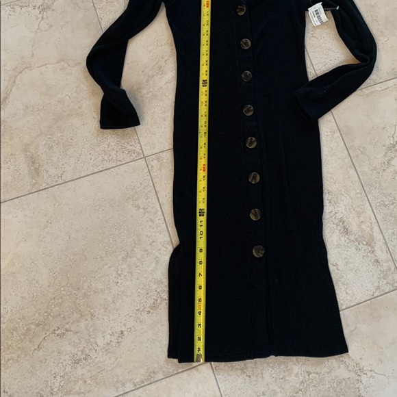 NWT Heart & Hips button blk sweater dress cardigan - Picture 2 of 16